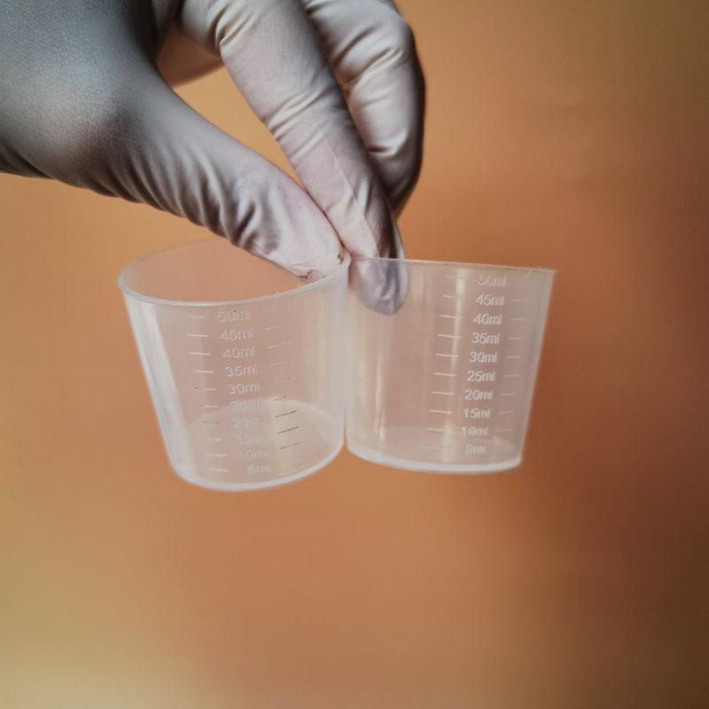 50ml塑料量杯定制加工 一次性带清晰刻度杯 pp透明口服糖浆药量杯