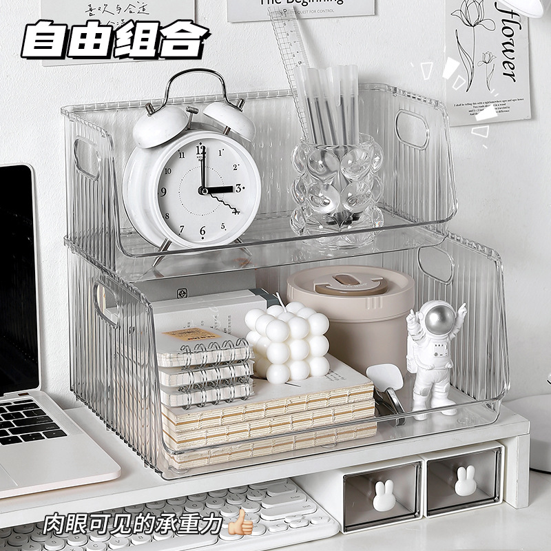 Desktop Transparent Storage Box Wholesale Cosmetics and Jewelry Organizing Box Books Snacks Sundries Acrylic Storage Basket