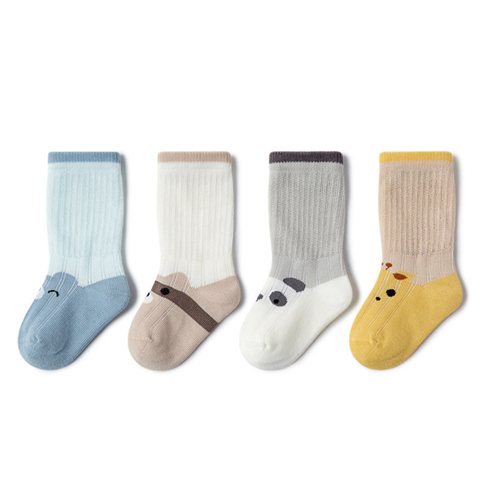 Baby & Kids Socks, 2023 Summer, Thin Mesh Cotton Mid-Length Socks - Cute Pattern