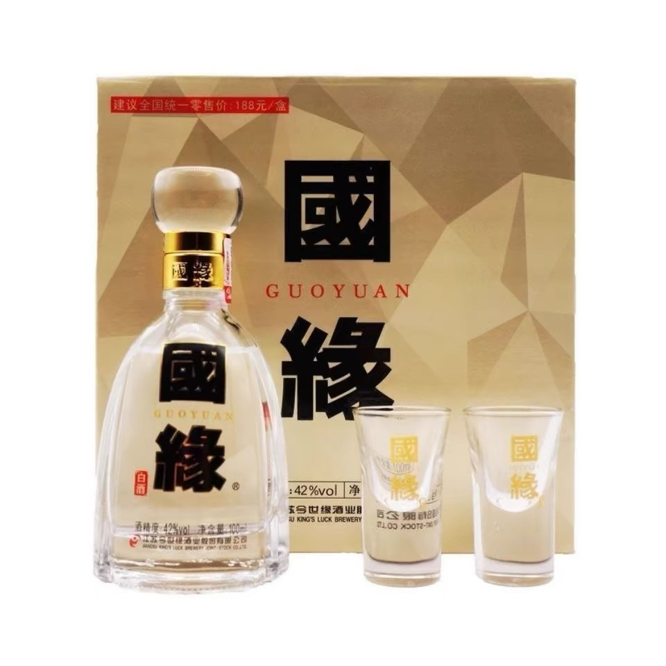 国缘四开100ml小酒42度白酒礼盒装节日馈赠送礼品-阿里巴巴