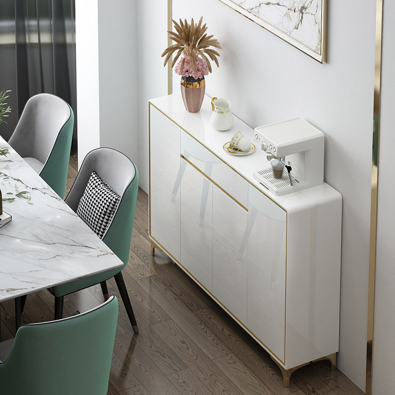 轻奢超薄餐边柜茶水柜子客厅靠墙储物家用现代简约餐厅厨房窄碗柜