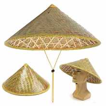 Chinese Style Straw Bamboo Sun Hat Farmer Fishing Hat跨境专