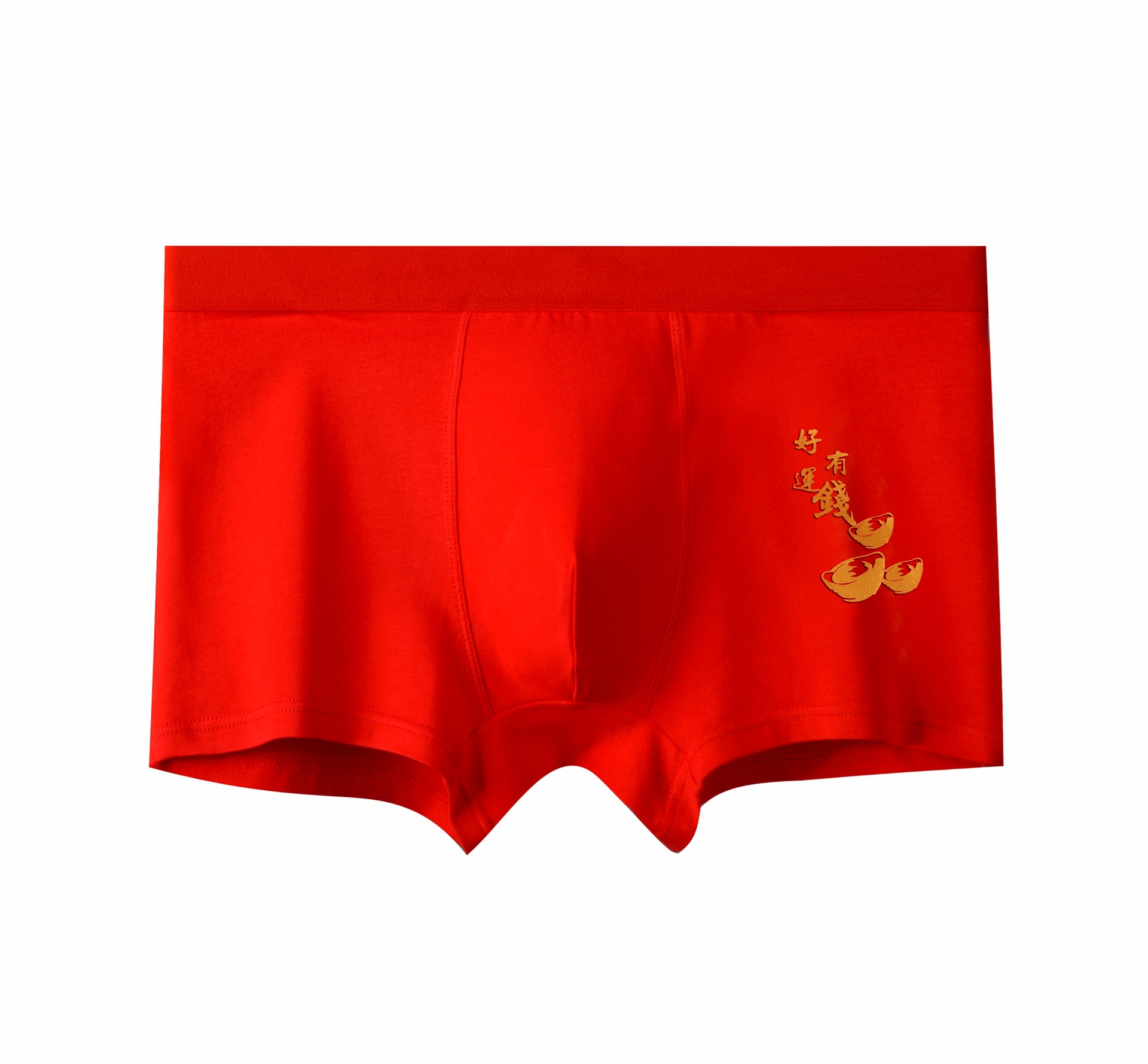 2024 Dragon Year Red Underpants Birth Year Men's Red Boxers Large Size Bronzing Dragon Year Boxers Wholesale