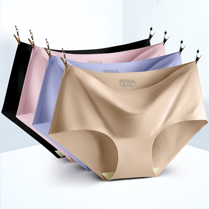 69成交895.8万条爆款热卖自选性感冰丝无痕内裤女中腰大码纯色