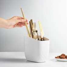 定制家用筷笼厨房站立式筷子笼双格沥水筷子盒塑料筷筒杂物收纳