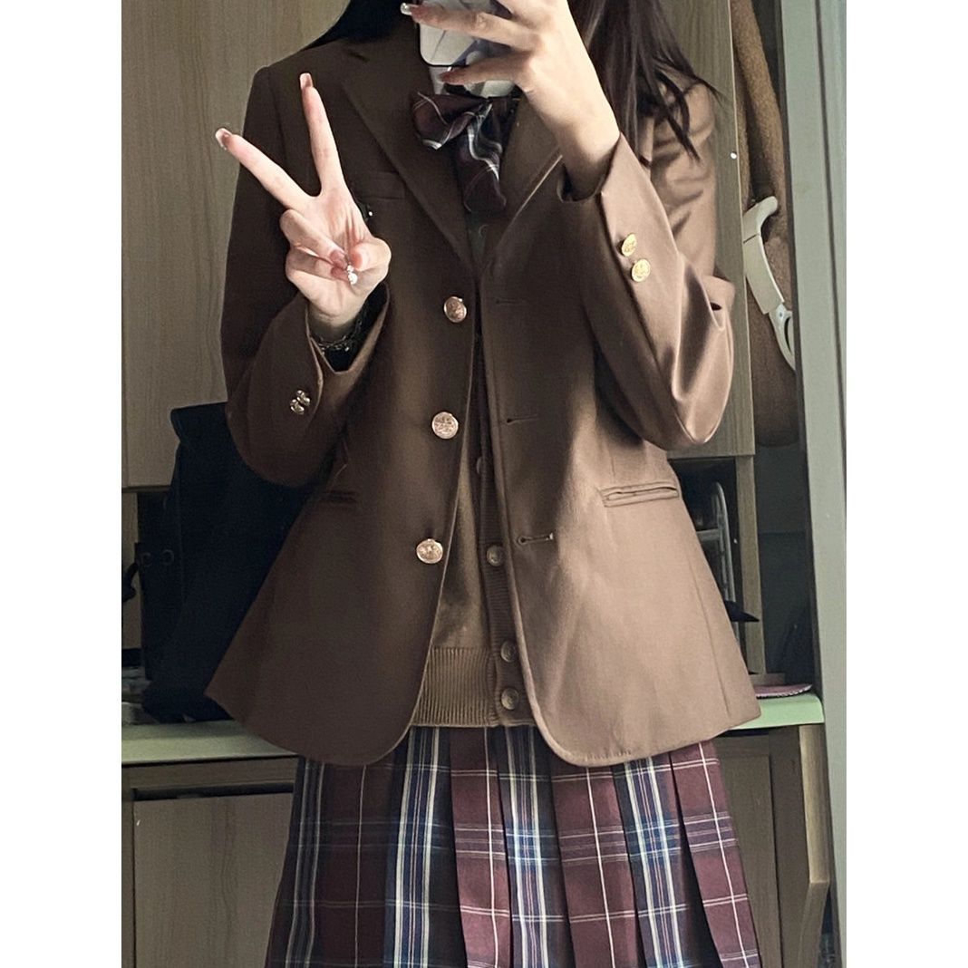 麻衣学姐圣卡特茶西jk制服西装外套正版秋冬学院风jk西装外套校供