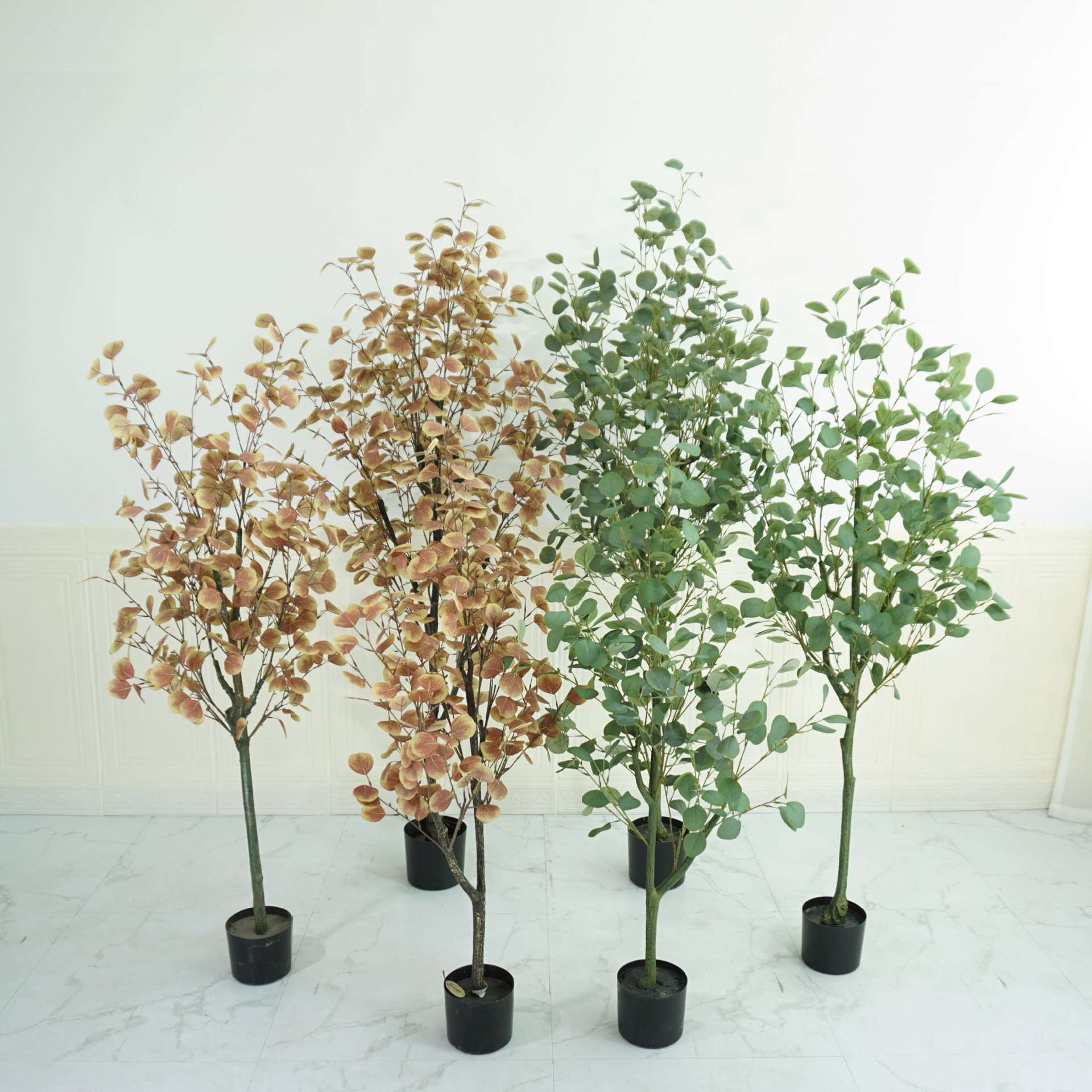 北欧金钱树尤加利树仿真植物盆栽大型客厅落地室内家居装饰摆件