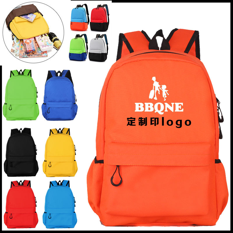 Primary School Student Schoolbag Wholesale Kindergarten Backpack Printed Logo Printing Training Class Tutorial Class Children Backpack