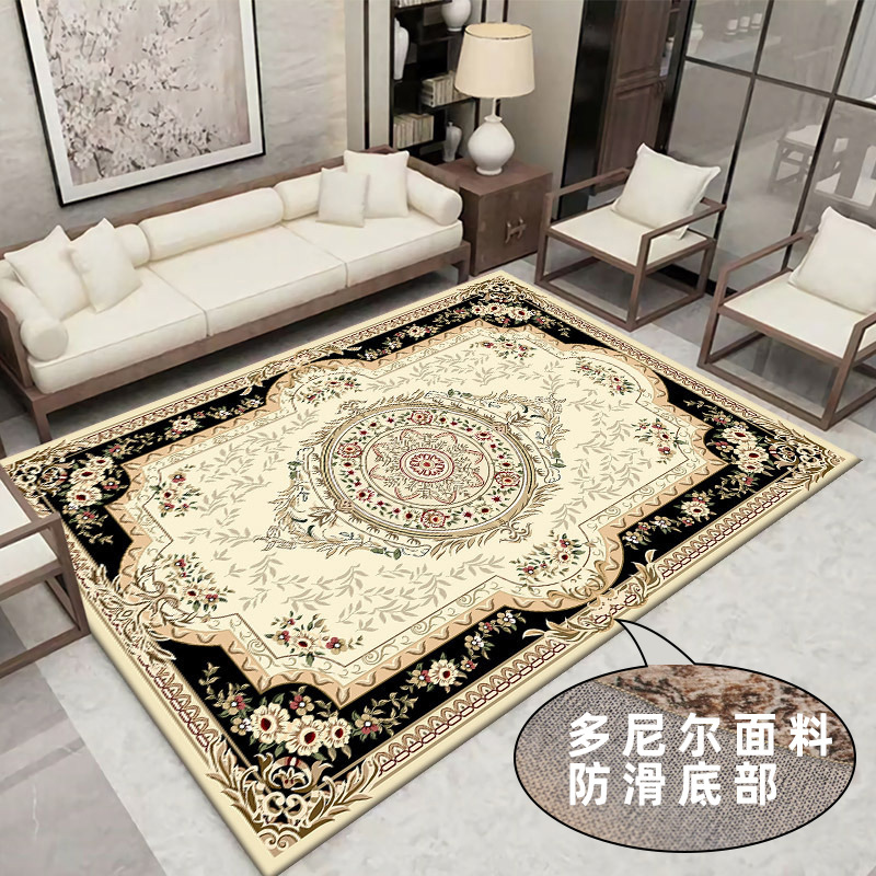 跨境欧式多尼尔奢华家用地毯茶几垫印花客厅卧室新房装饰地毯