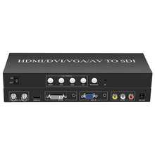 HDMI/VGA/AV/DVI转双口SDI转换器分配器高清带音频视频信号转换盒