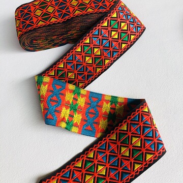 民族花边提花织带几何图案背带服装辅料sh-9801 宽约5cm-阿里巴巴