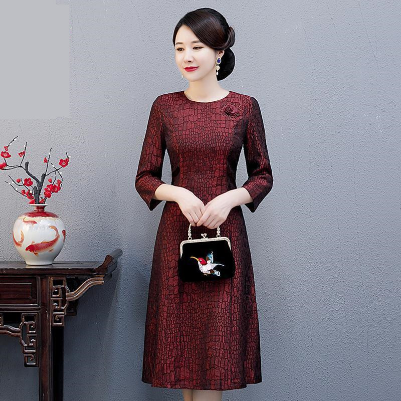 妈妈婆婆婚宴装图片