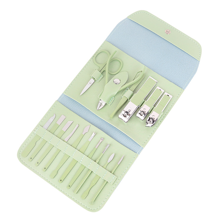 Nail Clippers Set 16-Piece Set Nail Beauty Tool Set Full Set Nail Clippers Household Manicure Set Nail Scissor Set