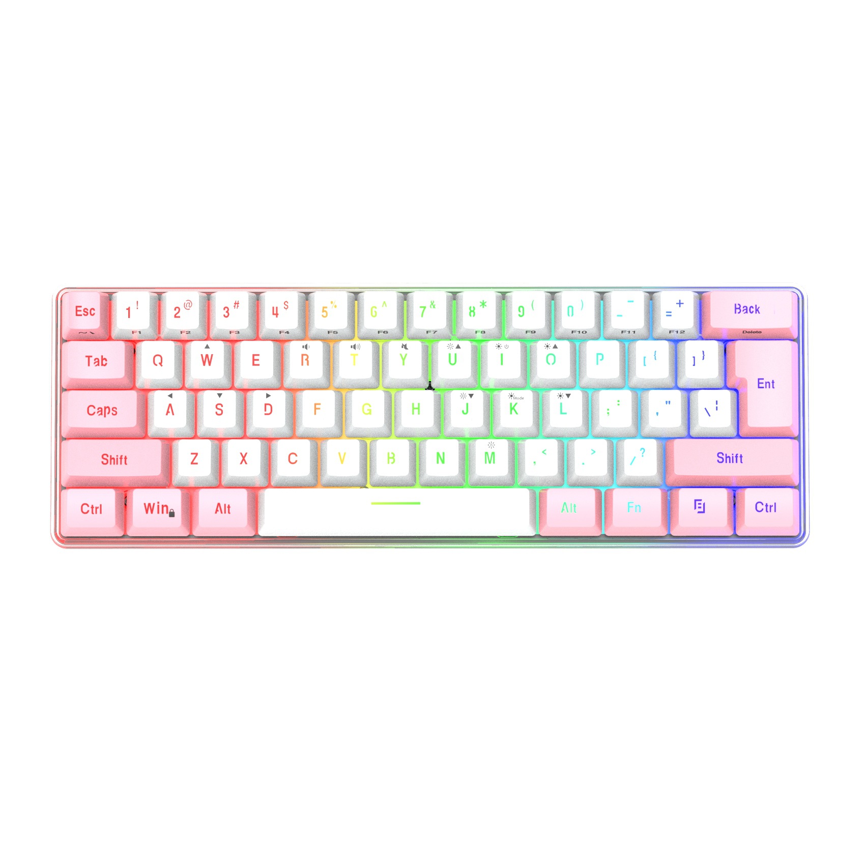 61 Key Yunguoguo K401 Notebook Desktop Wired Game Small Keyboard RGB Illuminant Keyboard Wholesale Delivery