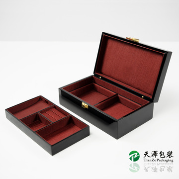 木质烤漆首饰盒 多层翻盖饰品收纳盒 黄金珠宝包装盒-阿里巴巴