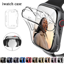 适用苹果手表壳电镀TPU全包保护套iwatch S8-1表壳苹果手表系列齐