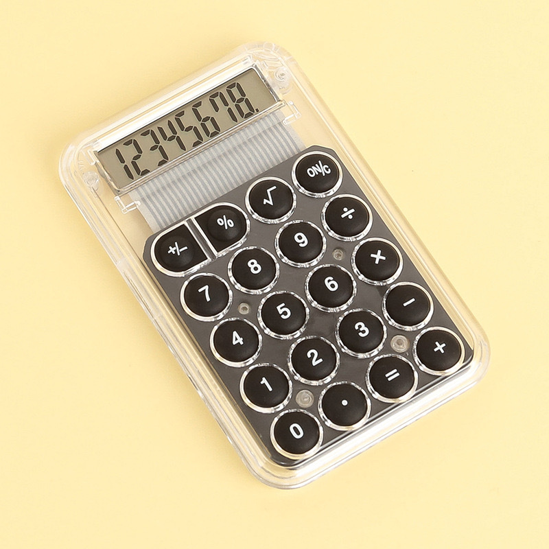 Spot Good-looking Gift Mini Small Cute Pocket Portable Candy Color Transparent Student Calculator