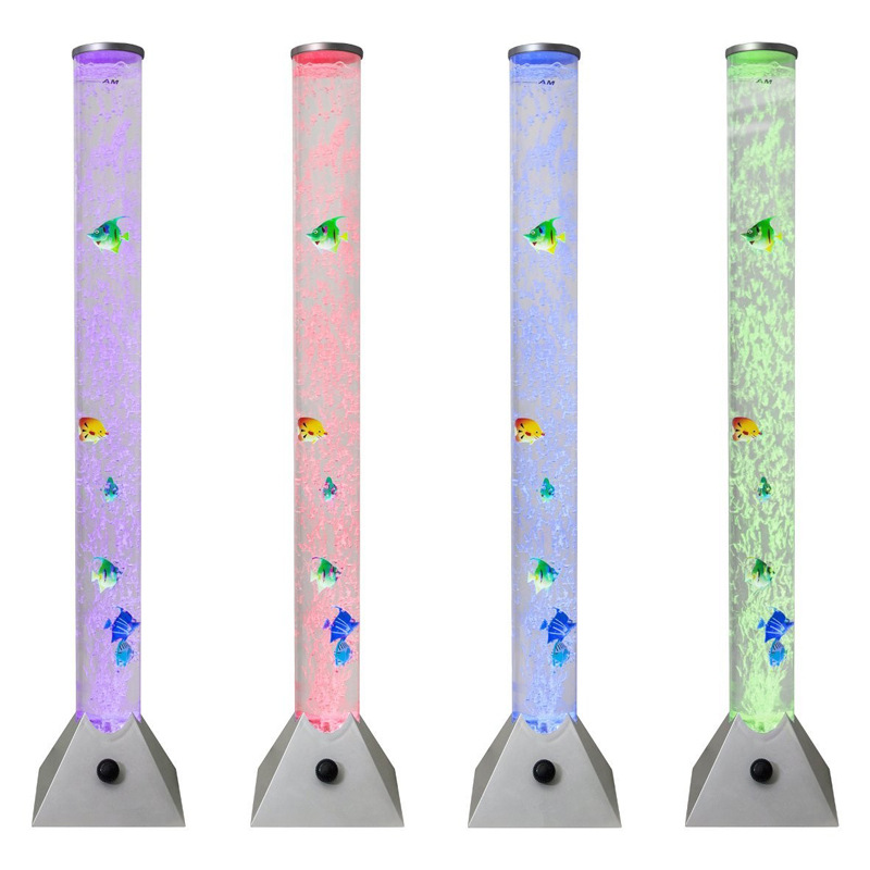 余姚工厂批水柱灯静音LED RGB水泡灯海洋鱼灯出口泡泡鱼灯感知灯