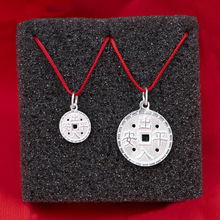 精品黄金吊坠足金铜钱钱币鹿角路路通手串3d硬金圣诞礼物编绳送礼