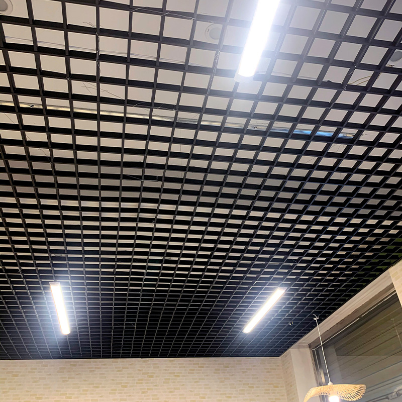 z54g铝铁格栅集成吊顶装饰材料自装格子葡萄架天花板木纹塑料定