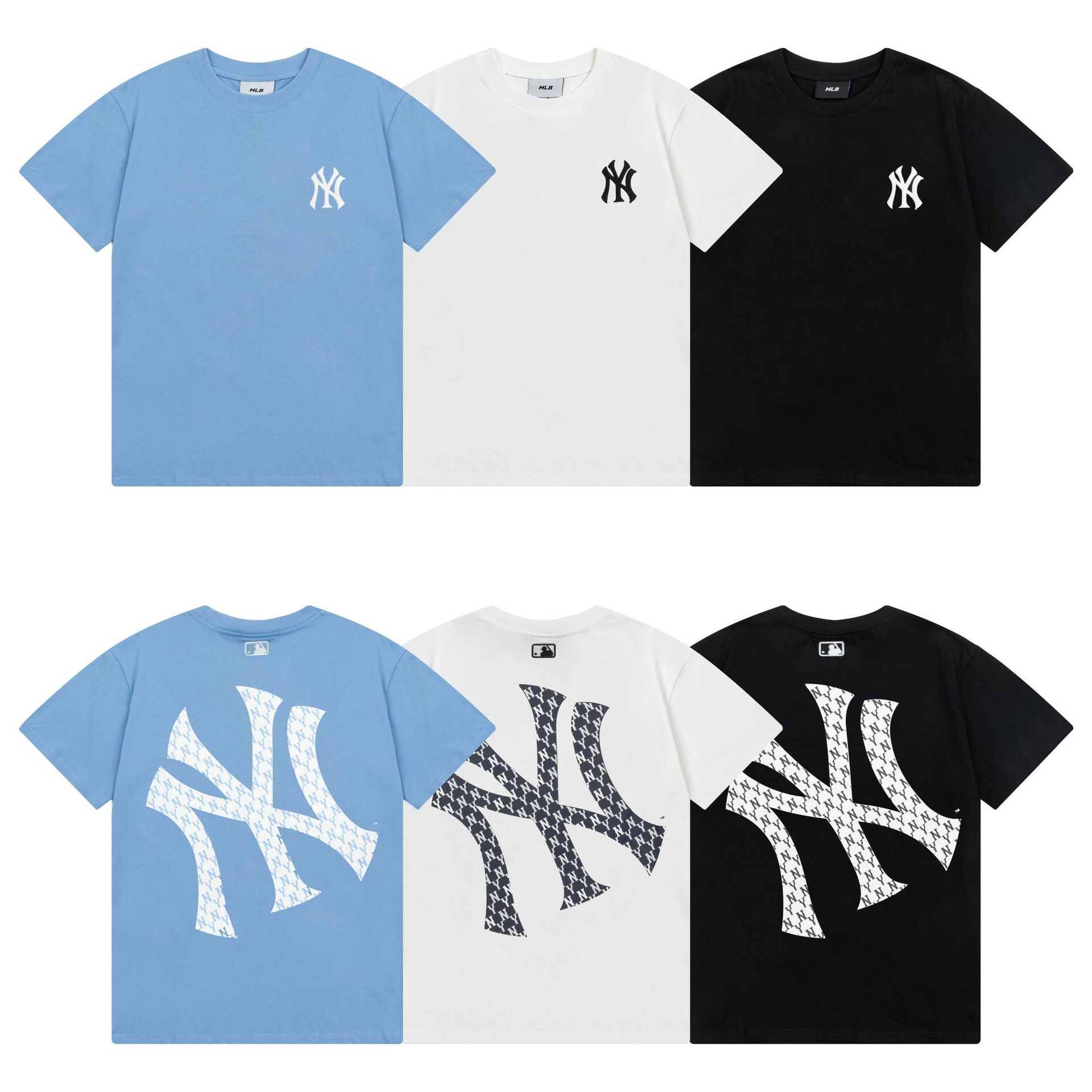 mlb潮牌24年复古大logo老花时尚舒适百搭男女同款t恤短袖情侣