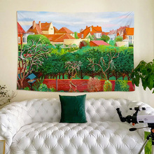 霍尼可春天系列背景挂布装饰挂毯 小清新风格家用客厅沙发布帘