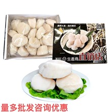 嘉辉帆立贝柱刺身级带子新鲜冷冻生食瑶柱宝宝辅食1kg/盒