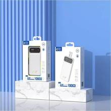 充电宝10000毫安超大容量数显移动电源透明设计风格手机充电宝