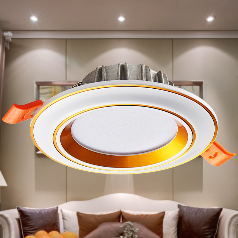 现代led筒灯射灯5w天花洞灯客厅卧室餐厅家用过道牛眼灯吊顶孔灯