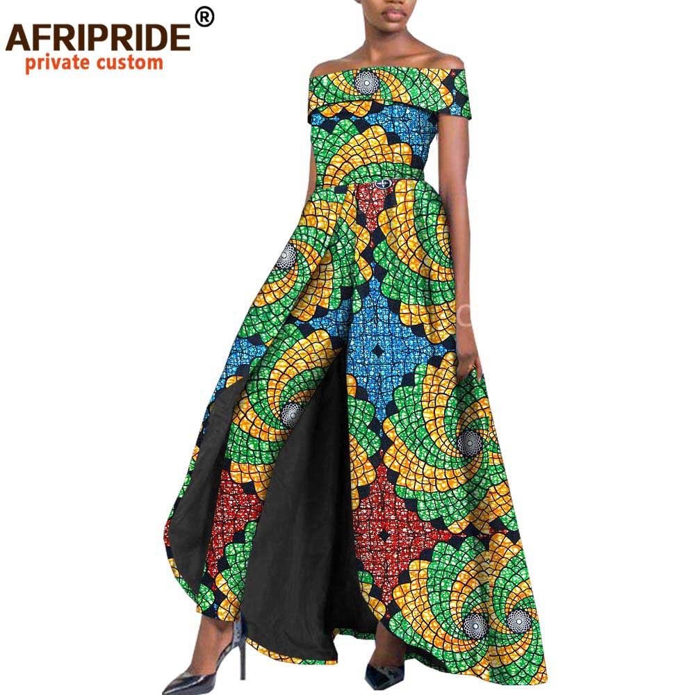 New Arrival Hot Sale African Ethnic Print Batik Cotton plus Size Fashion Dress Afripride 1926005
