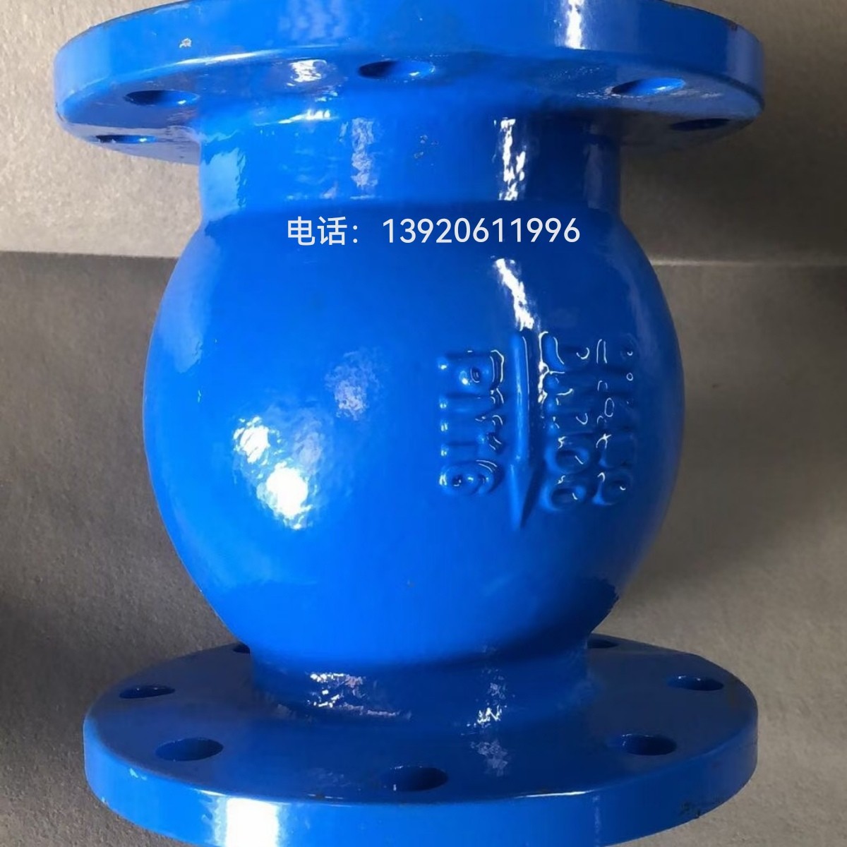 立式球形污水法兰止回阀hq44x-16q dn100天津京艺塘阀门 厂家直销