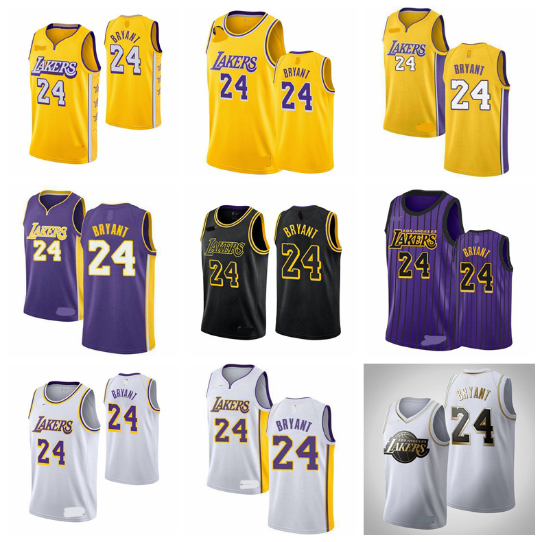 外贸货源批发篮球衣湖人队24#科比球衣kobe刺绣热压球衣可一件代