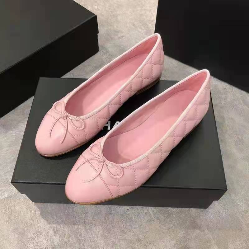 2022春季款小香风单鞋女蝴蝶结芭蕾舞鞋休闲鞋浅口皮鞋平底单鞋潮