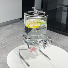 JW玻璃冷水壶带龙头 耐高温家用3.5L大容量水壶水果茶壶套装