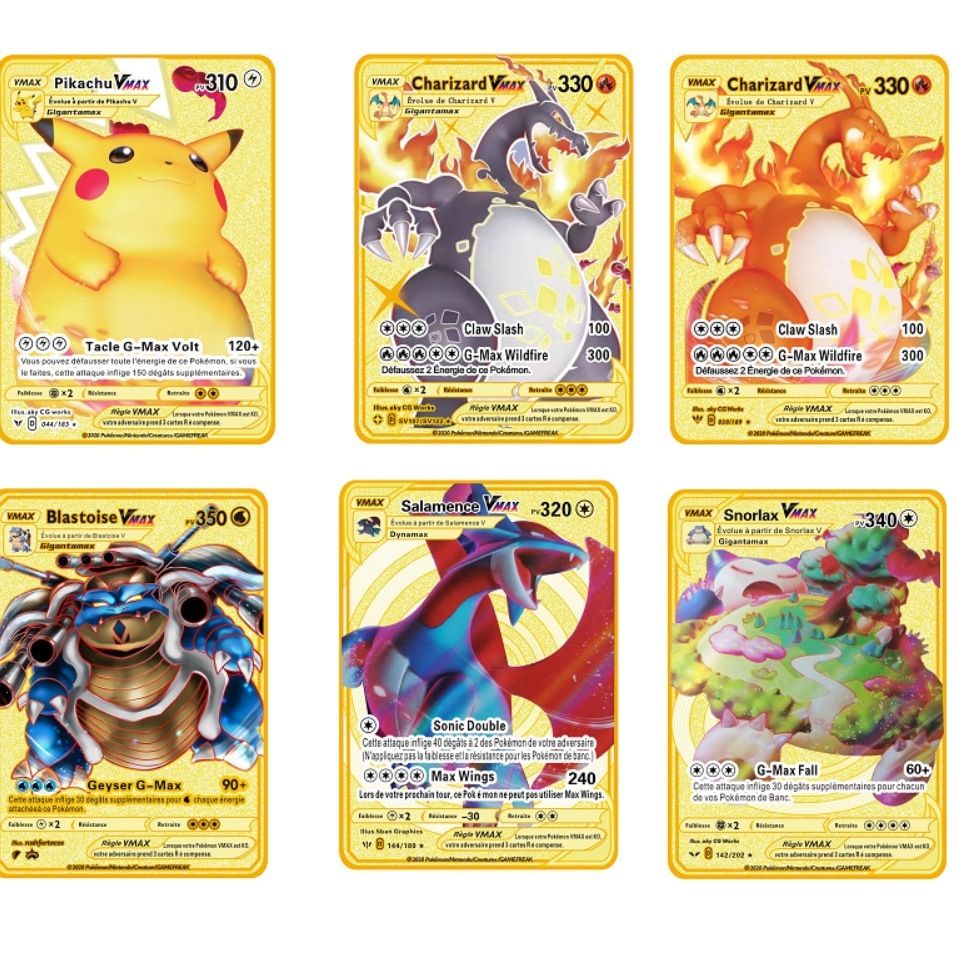 宝可梦金属卡神奇宝贝宠物小精灵口袋妖怪英语法语款金属卡卡片