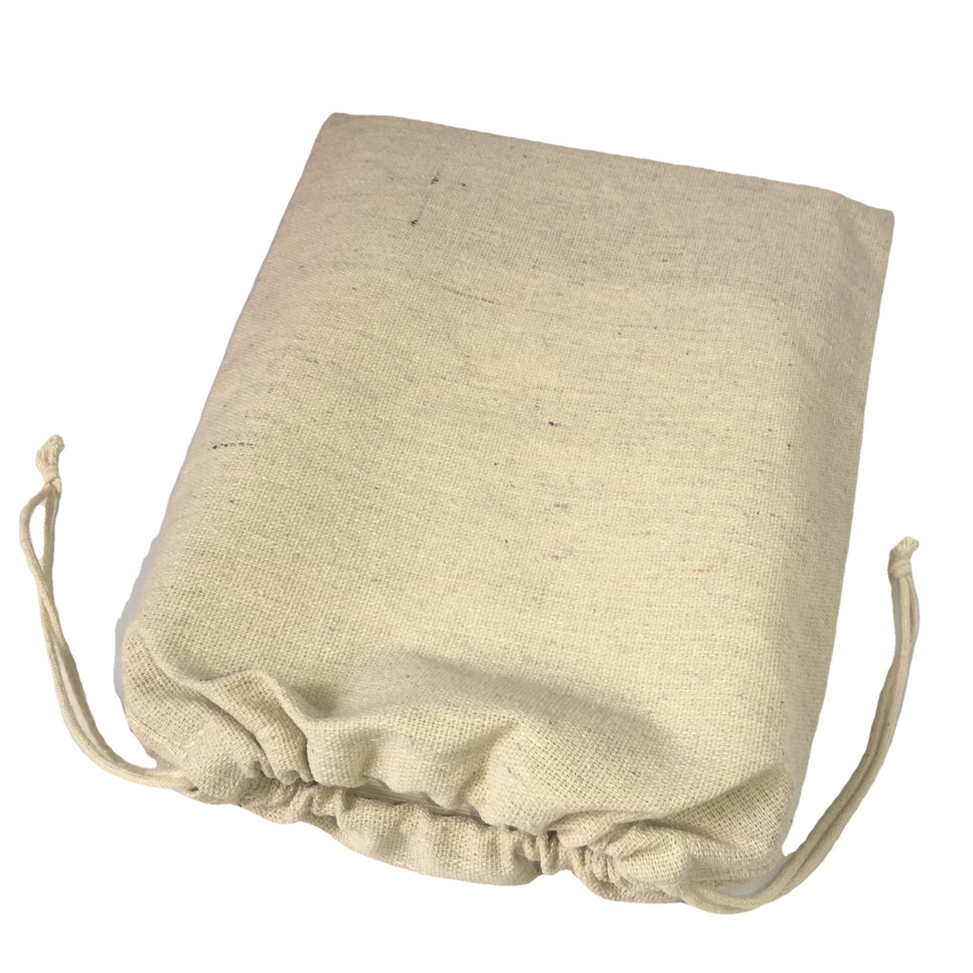 创意品质新款图书收纳袋亚麻抽绳布袋日记本包装袋生产加工