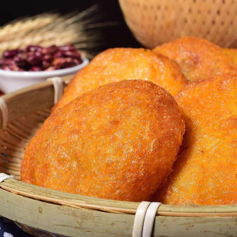 东北老式油炸糕传统糕点特色小吃红芸豆馅江米面油炸糕现做老味道