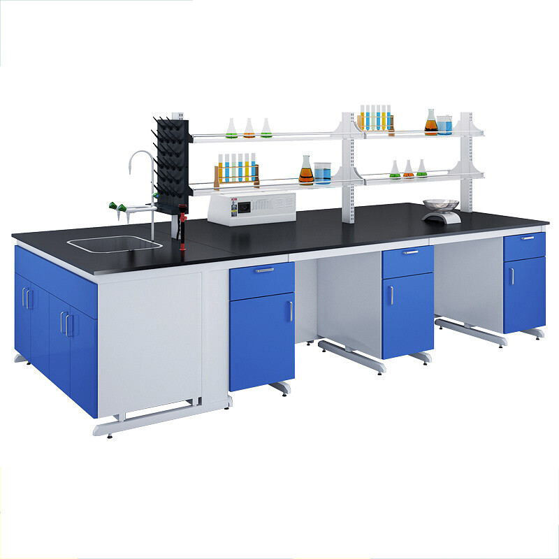 Steel and Wood Laboratory Workbench Laboratory Table Steel Center Table Chemical Experiment Table Chemical Panel Operating Table Test Bench