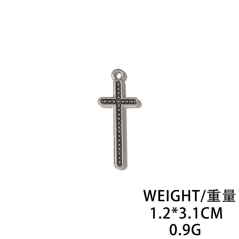 Fashion Trendy New European and American Handsome Cross DIY Alloy Handmade Material Vintage Cross Necklace Pendant