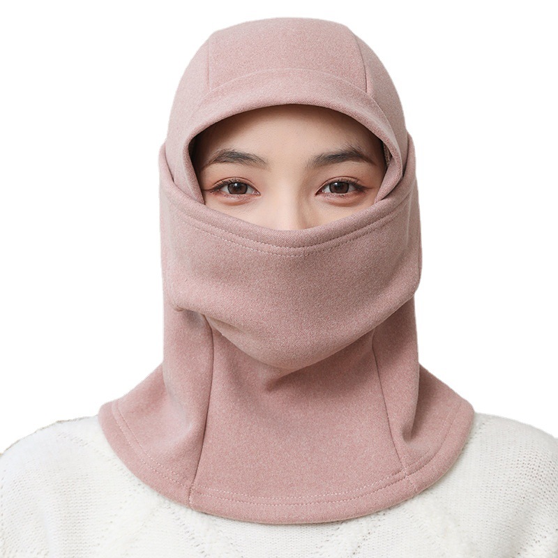 Winter Warm Hat Mask Integrated Riding Face Care Earflaps Thickened Hat Women 'S Head-Mounted Cold-Proof Mask Wholesale