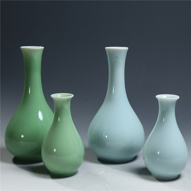 和风盛世花瓶供佛花瓶佛前佛教用品佛具佛堂装饰莲花陶瓷供桌摆件