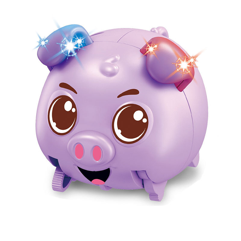 抖音卡通声控感应小猪吹口哨就会跑的电动小萌猪跳跳猪小公仔玩具