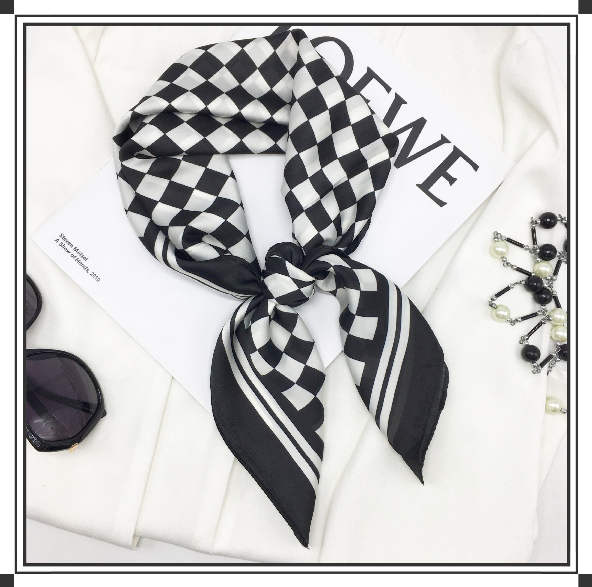 丝巾跨境定制方长款围巾领巾头巾大长款沙滩巾遮阳装饰款批发-报价