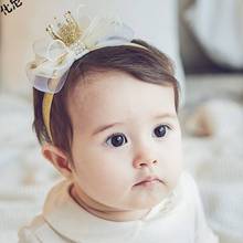 化尼宝宝一周岁生日头饰皇冠发带蝴蝶结发夹女婴儿发饰百日帽子公