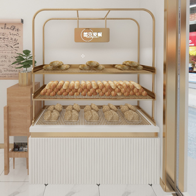面包店边柜高柜烘焙蛋糕店西点敞开三明治柜模型柜超市熟食货架