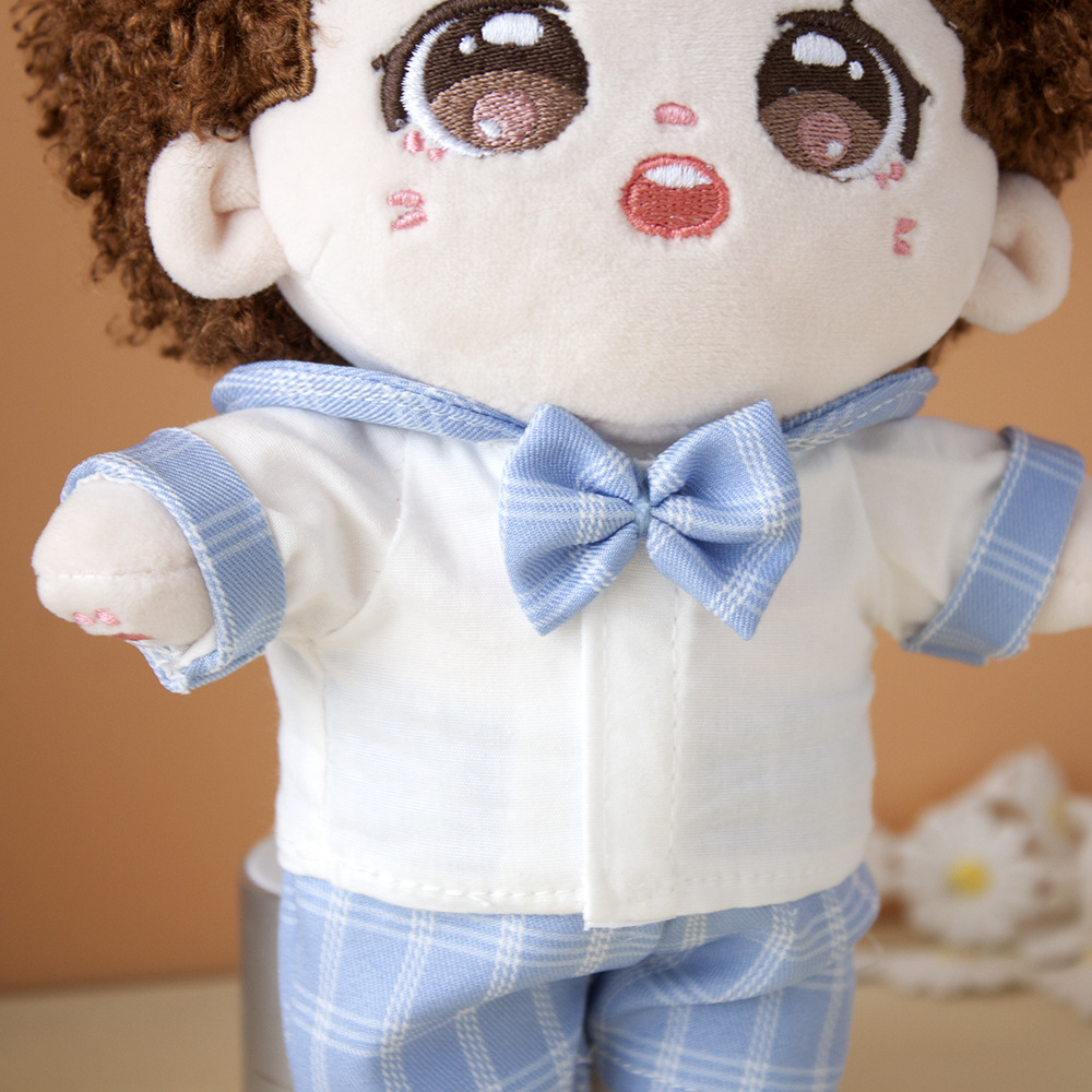 棉花娃娃学生装两件套替换衣服毛绒玩具公仔明星娃娃20cm玩偶娃衣