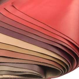 6-1.0mm仿头层皮揉搓无折痕牛皮纹超纤革 牛纹皮面超纤革