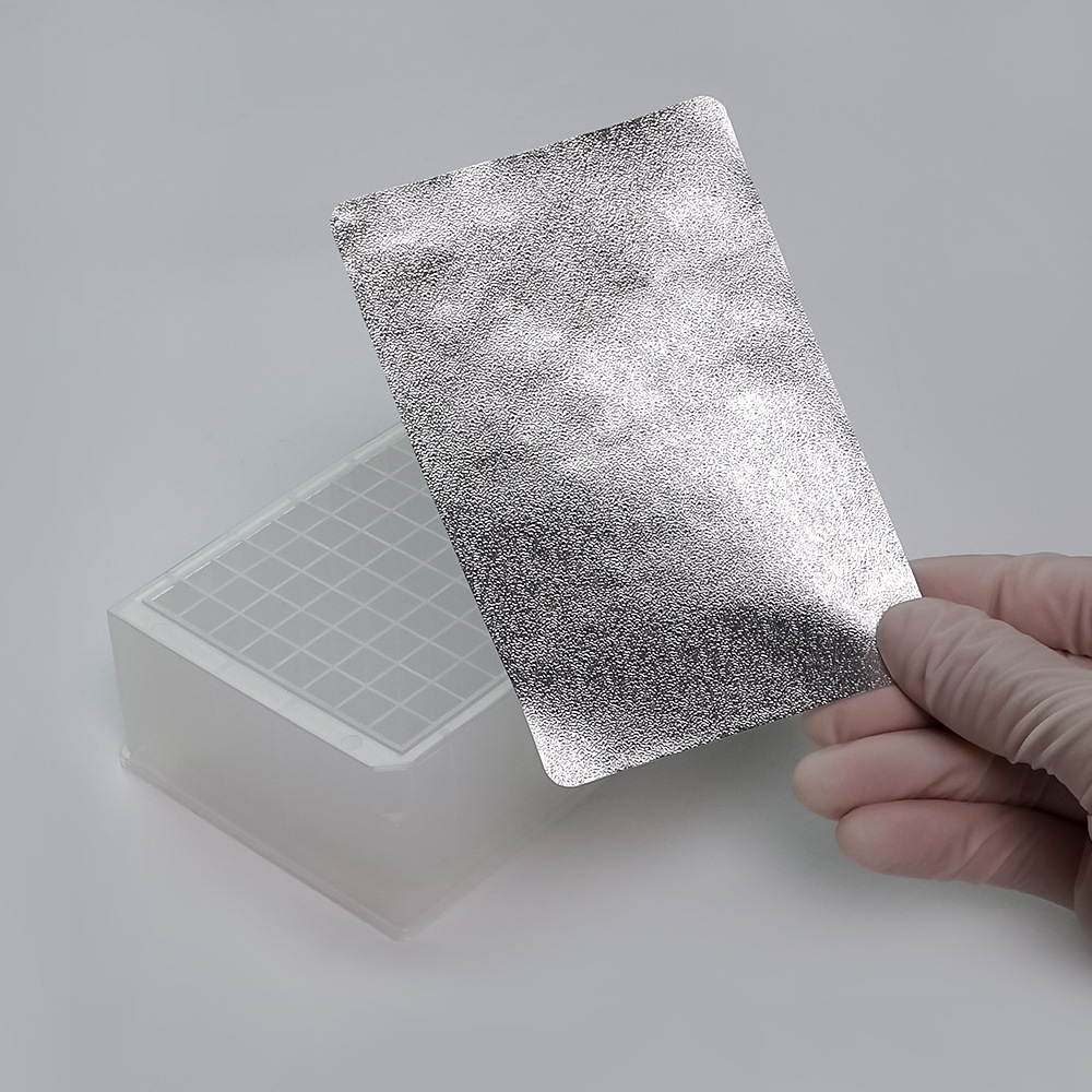 96孔板热封铝膜pcr板易撕膜试剂盒防污染热封铝箔封板膜核酸检测