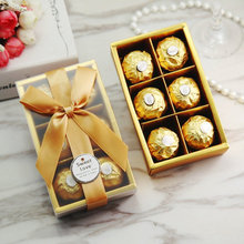 巧克力6粒喜糖成品礼盒婚礼糖盒含糖送礼物糖果满月伴手礼