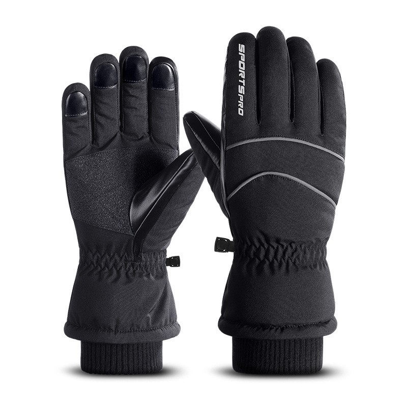 Winter New Ski Gloves Thickened Fleece-lined Waterproof Non-Slip Wear-Resistant Outdoor Cycling Warm Gloves Sk39